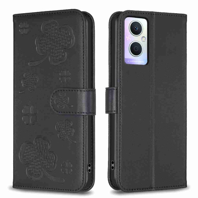 Four-leaf Embossed Leather Phone Case, For OPPO A78 5G, For OPPO A98 5G, For OPPO A17, For OPPO A57 4G, For OPPO A96 5G / Reno7 Z, For OPPO A76 5G / A36 4G, For OPPO Find X5 Pro, For OPPO Find X5