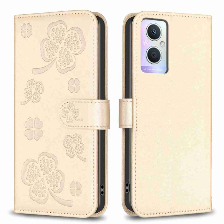 Four-leaf Embossed Leather Phone Case, For OPPO A78 5G, For OPPO A98 5G, For OPPO A17, For OPPO A57 4G, For OPPO A96 5G / Reno7 Z, For OPPO A76 5G / A36 4G, For OPPO Find X5 Pro, For OPPO Find X5