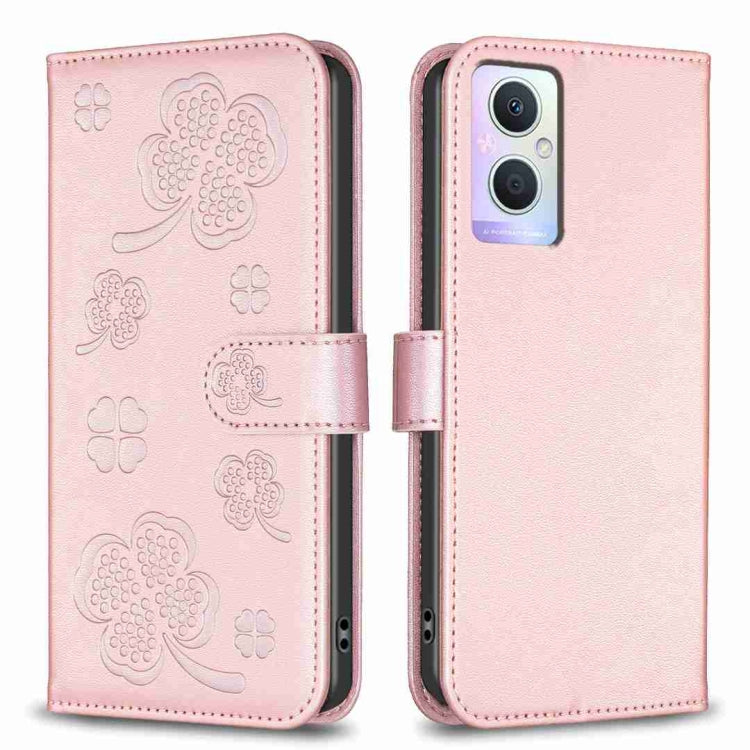 Four-leaf Embossed Leather Phone Case, For OPPO A78 5G, For OPPO A98 5G, For OPPO A17, For OPPO A57 4G, For OPPO A96 5G / Reno7 Z, For OPPO A76 5G / A36 4G, For OPPO Find X5 Pro, For OPPO Find X5