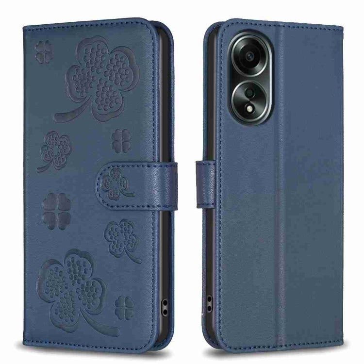 Four-leaf Embossed Leather Phone Case, For OPPO A78 5G, For OPPO A98 5G, For OPPO A17, For OPPO A57 4G, For OPPO A96 5G / Reno7 Z, For OPPO A76 5G / A36 4G, For OPPO Find X5 Pro, For OPPO Find X5