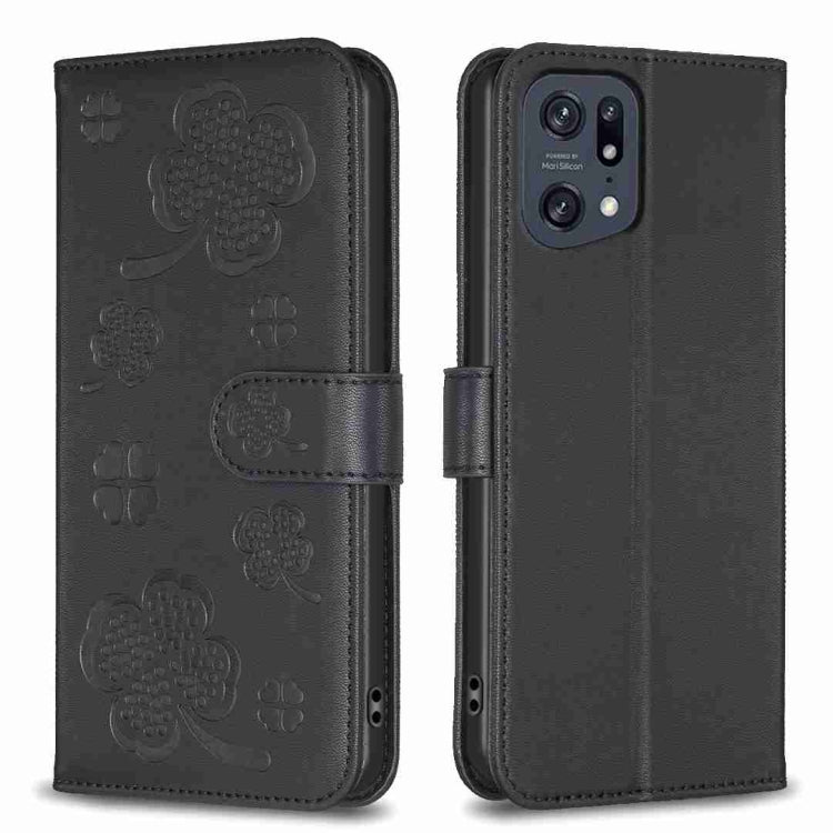 Four-leaf Embossed Leather Phone Case, For OPPO Find X5 Pro, For OPPO Find X5, For OPPO Reno7 5G / Find X5 Lite, For OPPO A16 / A16s / A54s, For OPPO A94 4G / Reno5 F / F19 Pro, For OPPO A94 5G / Reno5 Z / F19 Pro+, For OPPO A74 5G / A93 5G / A54 5G   ...