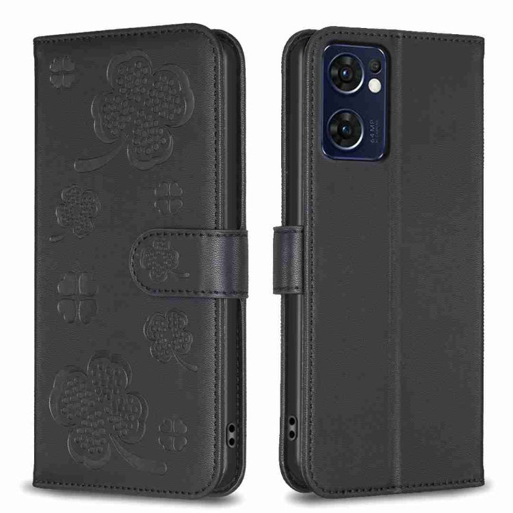 Four-leaf Embossed Leather Phone Case, For OPPO Find X5 Pro, For OPPO Find X5, For OPPO Reno7 5G / Find X5 Lite, For OPPO A16 / A16s / A54s, For OPPO A94 4G / Reno5 F / F19 Pro, For OPPO A94 5G / Reno5 Z / F19 Pro+, For OPPO A74 5G / A93 5G / A54 5G   ...