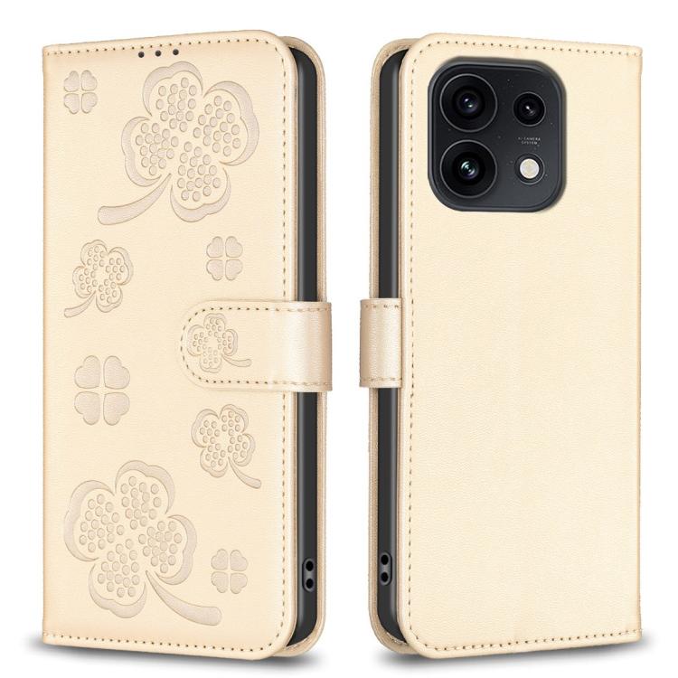 Four-leaf Embossed Leather Phone Case, For OPPO Reno16 F 5G/Reno16 FS 5G, For OPPO Reno16/Reno16 Pro 5G Global, For OPPO A60, For OPPO Find X7, For OPPO Find X7 Ultra, For OPPO A38 / A18 4G, For OPPO A58 4G, For OPPO A78 4G