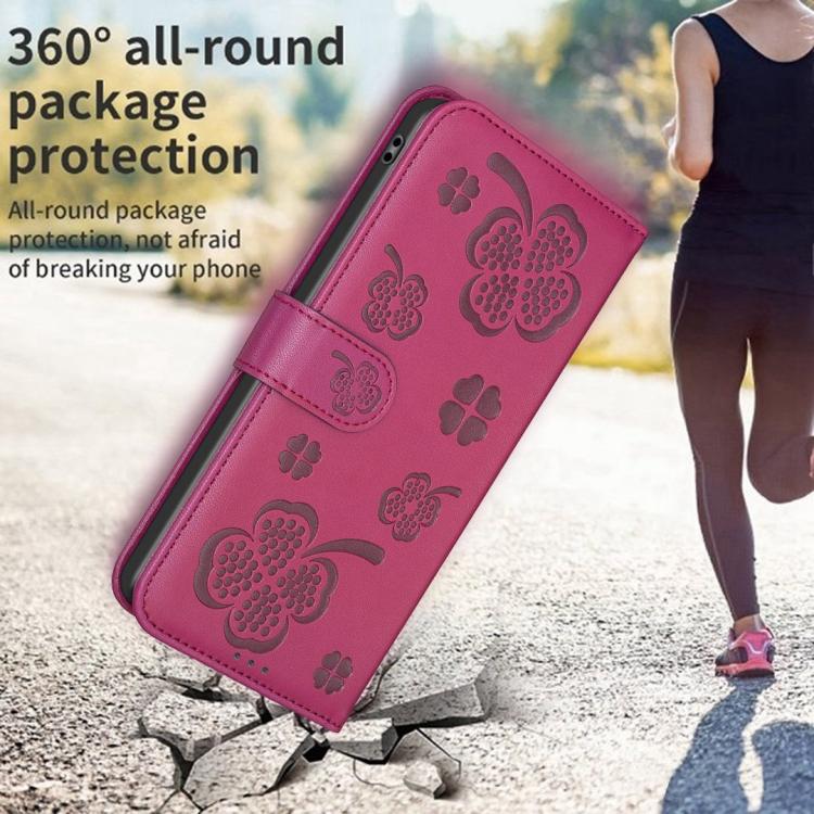 Four-leaf Embossed Leather Phone Case, For OPPO Reno16 F 5G/Reno16 FS 5G, For OPPO Reno16/Reno16 Pro 5G Global, For OPPO A60, For OPPO Find X7, For OPPO Find X7 Ultra, For OPPO A38 / A18 4G, For OPPO A58 4G, For OPPO A78 4G