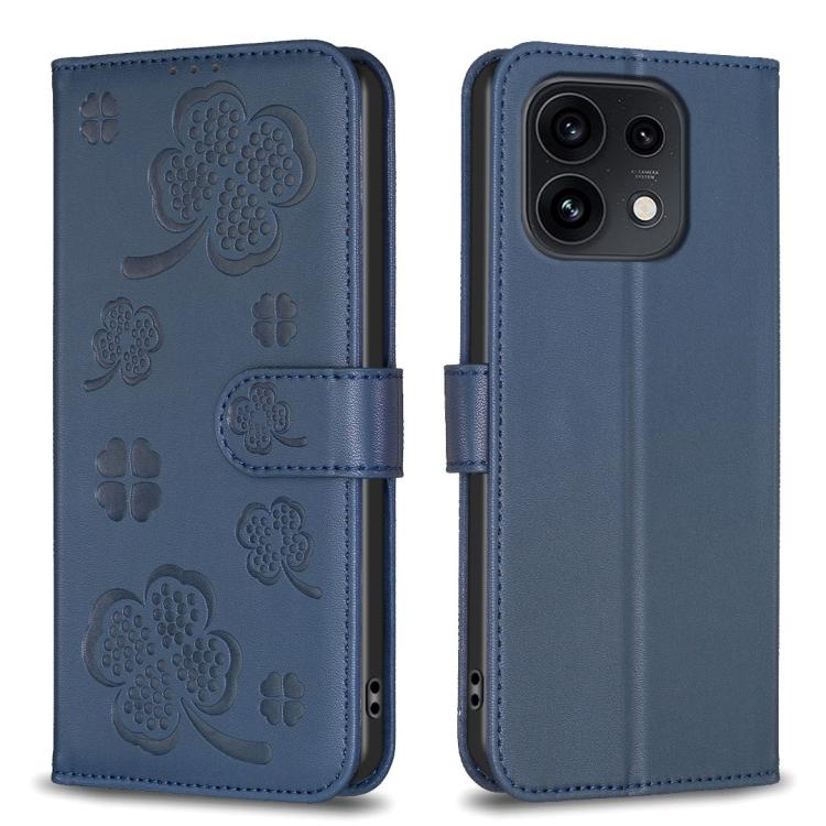 Four-leaf Embossed Leather Phone Case, For OPPO Reno16 F 5G/Reno16 FS 5G, For OPPO Reno16/Reno16 Pro 5G Global, For OPPO A60, For OPPO Find X7, For OPPO Find X7 Ultra, For OPPO A38 / A18 4G, For OPPO A58 4G, For OPPO A78 4G