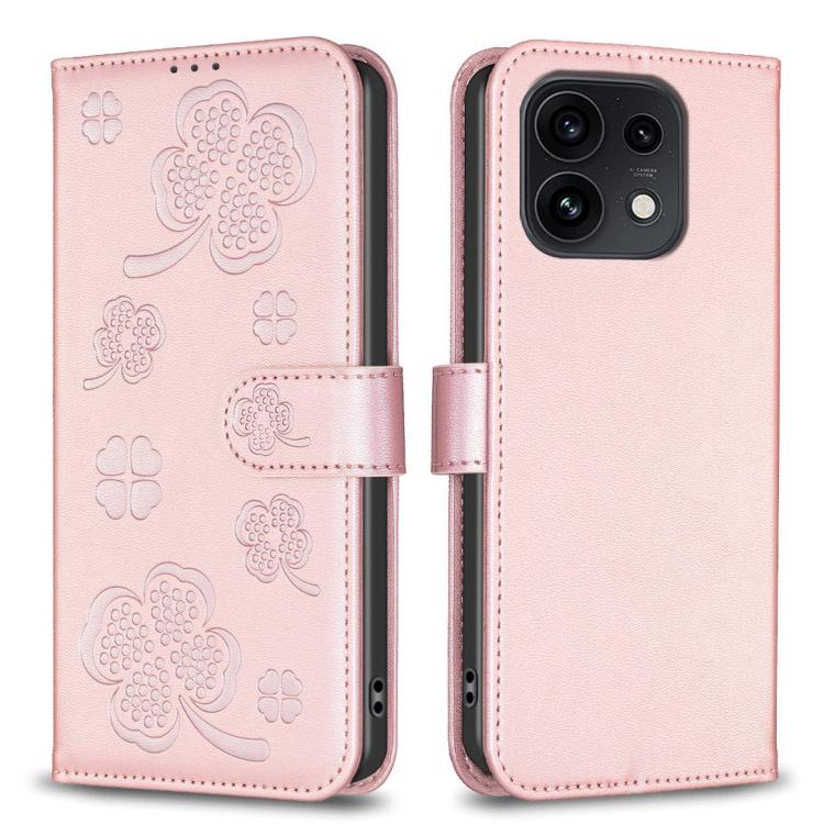Four-leaf Embossed Leather Phone Case, For OPPO Reno16 F 5G/Reno16 FS 5G, For OPPO Reno16/Reno16 Pro 5G Global, For OPPO A60, For OPPO Find X7, For OPPO Find X7 Ultra, For OPPO A38 / A18 4G, For OPPO A58 4G, For OPPO A78 4G