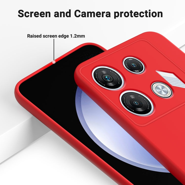 Solid Color Liquid Silicone Dropproof Full Coverage Phone Case, For Infinix GT 10 Pro