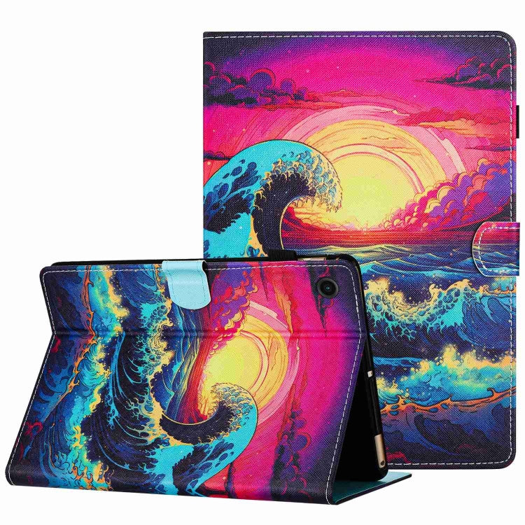 Painted Pattern Stitching Smart Leather Tablet Case, For Lenovo Tab M10 3rd Gen, For Lenovo Tab M10 Plus 10.6 3rd Gen, For Lenovo Tab P11, For Lenovo Tab M10 HD 2nd Gen, For Lenovo Tab M10 Plus