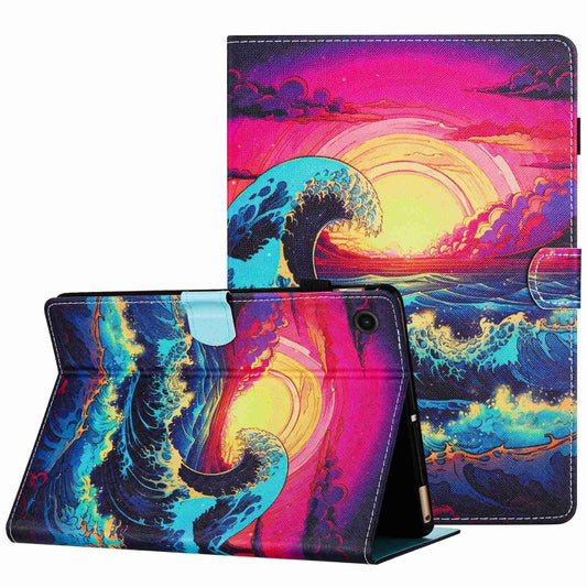 Painted Pattern Stitching Smart Leather Tablet Case, For Lenovo Tab M10 3rd Gen, For Lenovo Tab M10 Plus 10.6 3rd Gen, For Lenovo Tab P11, For Lenovo Tab M10 HD 2nd Gen, For Lenovo Tab M10 Plus