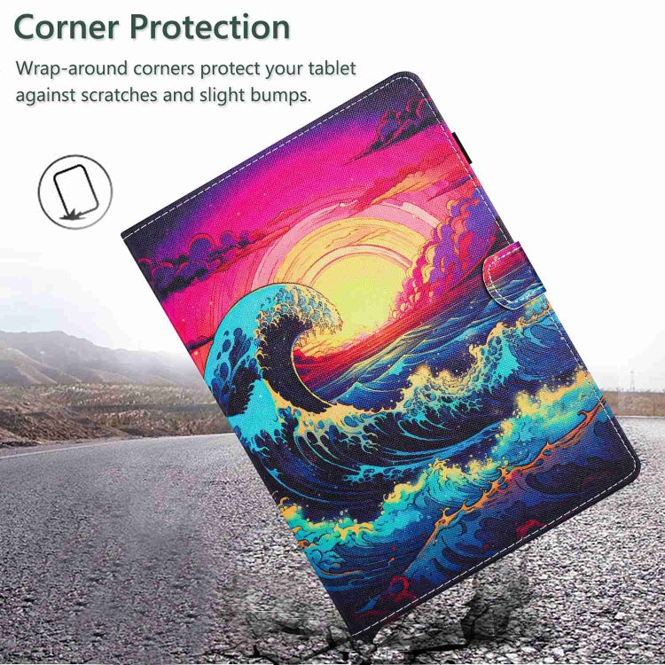 Painted Pattern Stitching Smart Leather Tablet Case, For Lenovo Tab M10 3rd Gen, For Lenovo Tab M10 Plus 10.6 3rd Gen, For Lenovo Tab P11, For Lenovo Tab M10 HD 2nd Gen, For Lenovo Tab M10 Plus