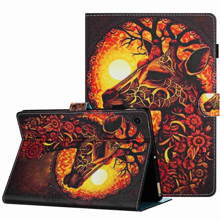 Painted Pattern Stitching Smart Leather Tablet Case, For Lenovo Tab M10 3rd Gen, For Lenovo Tab M10 Plus 10.6 3rd Gen, For Lenovo Tab P11, For Lenovo Tab M10 HD 2nd Gen, For Lenovo Tab M10 Plus