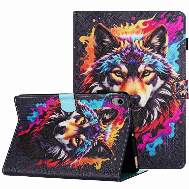 Painted Pattern Stitching Smart Leather Tablet Case, For Lenovo Tab M10 3rd Gen, For Lenovo Tab M10 Plus 10.6 3rd Gen, For Lenovo Tab P11, For Lenovo Tab M10 HD 2nd Gen, For Lenovo Tab M10 Plus