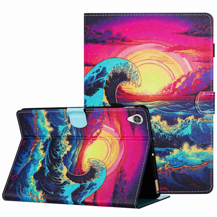 Painted Pattern Stitching Smart Leather Tablet Case, For Lenovo Tab M10 3rd Gen, For Lenovo Tab M10 Plus 10.6 3rd Gen, For Lenovo Tab P11, For Lenovo Tab M10 HD 2nd Gen, For Lenovo Tab M10 Plus
