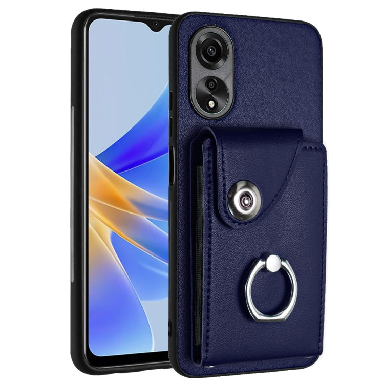 Organ Card Bag Ring Holder PU Phone Case, For OPPO Reno10/Reno10 Pro 5G Global, For OPPO A78 4G Global, For OPPO A17 Global, For OPPO A79 5G Global
