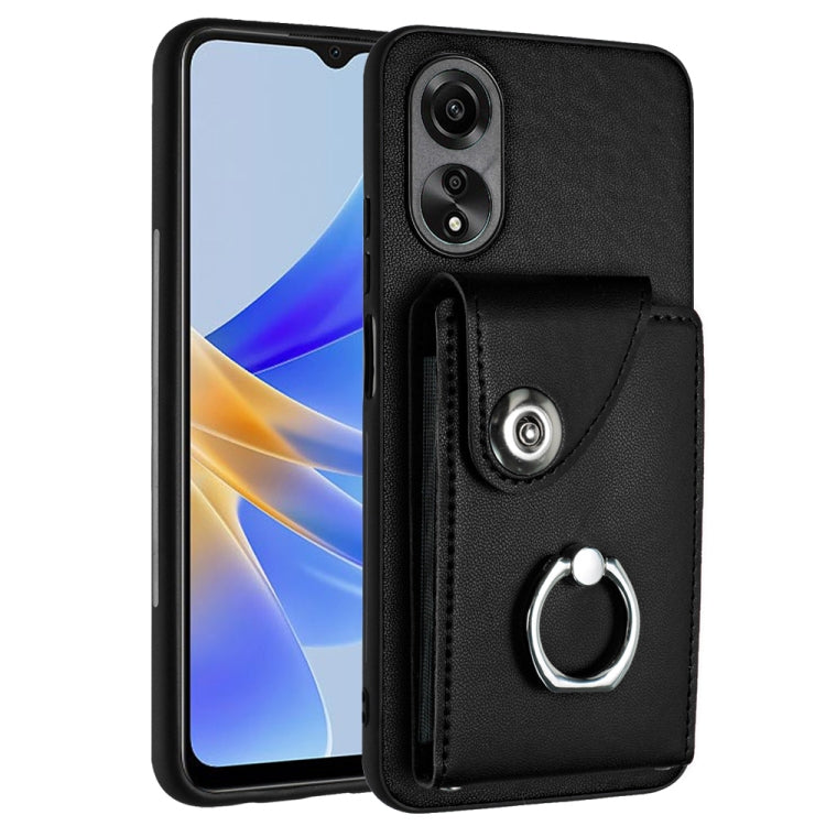 Organ Card Bag Ring Holder PU Phone Case, For OPPO Reno10/Reno10 Pro 5G Global, For OPPO A78 4G Global, For OPPO A17 Global, For OPPO A79 5G Global