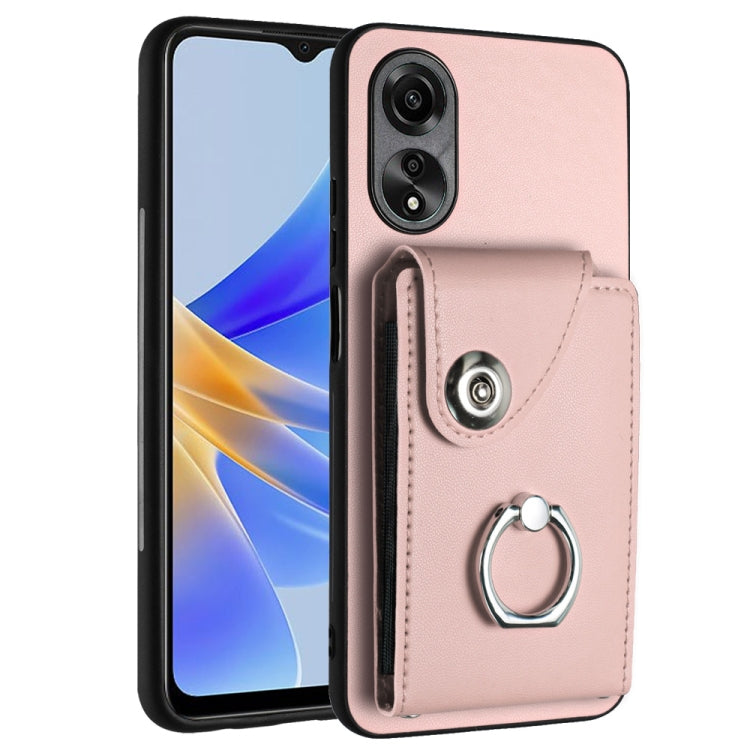 Organ Card Bag Ring Holder PU Phone Case, For OPPO Reno10/Reno10 Pro 5G Global, For OPPO A78 4G Global, For OPPO A17 Global, For OPPO A79 5G Global