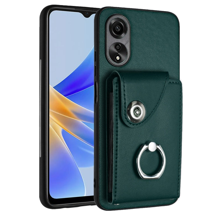Organ Card Bag Ring Holder PU Phone Case, For OPPO Reno10/Reno10 Pro 5G Global, For OPPO A78 4G Global, For OPPO A17 Global, For OPPO A79 5G Global