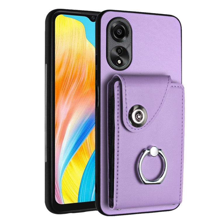 Organ Card Bag Ring Holder PU Phone Case, For OPPO A3 Pro 5G, For OPPO Reno11 F Thai Version, For OPPO F25 Pro 5G India, For OPPO Reno11 Global, For OPPO Reno11 Pro Global, For OPPO A58/A58x/A78 5G/A1x/A2x, For OPPO A38 4G / A18 4G Global              ...