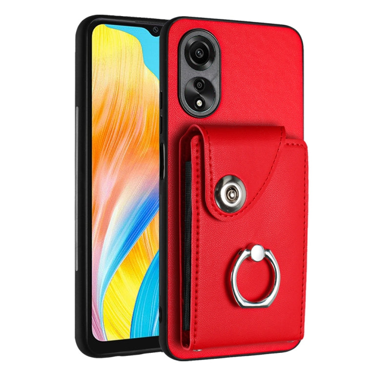 Organ Card Bag Ring Holder PU Phone Case, For OPPO A3 Pro 5G, For OPPO Reno11 F Thai Version, For OPPO F25 Pro 5G India, For OPPO Reno11 Global, For OPPO Reno11 Pro Global, For OPPO A58/A58x/A78 5G/A1x/A2x, For OPPO A38 4G / A18 4G Global              ...
