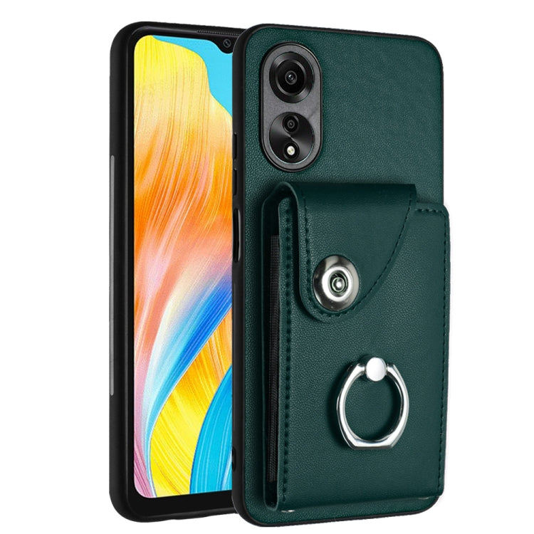 Organ Card Bag Ring Holder PU Phone Case, For OPPO A3 Pro 5G, For OPPO Reno11 F Thai Version, For OPPO F25 Pro 5G India, For OPPO Reno11 Global, For OPPO Reno11 Pro Global, For OPPO A58/A58x/A78 5G/A1x/A2x, For OPPO A38 4G / A18 4G Global              ...