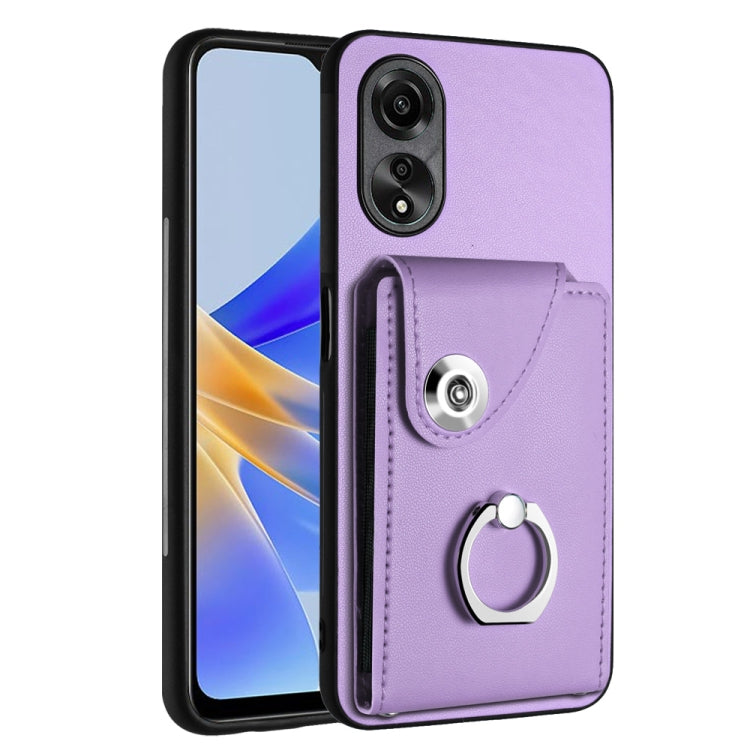 Organ Card Bag Ring Holder PU Phone Case, For OPPO A3 Pro 5G, For OPPO Reno11 F Thai Version, For OPPO F25 Pro 5G India, For OPPO Reno11 Global, For OPPO Reno11 Pro Global, For OPPO A58/A58x/A78 5G/A1x/A2x, For OPPO A38 4G / A18 4G Global              ...