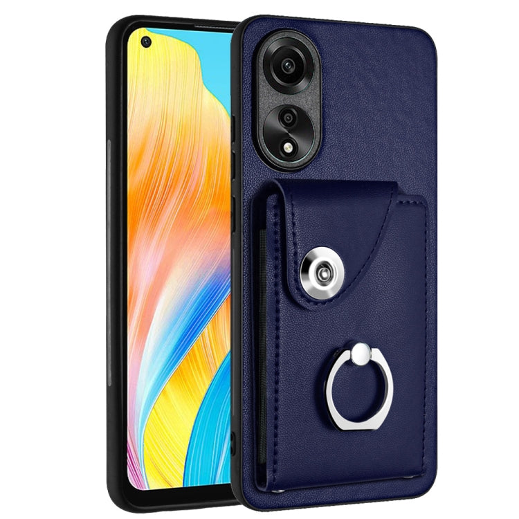 Organ Card Bag Ring Holder PU Phone Case, For OPPO Reno10/Reno10 Pro 5G Global, For OPPO A78 4G Global, For OPPO A17 Global, For OPPO A79 5G Global