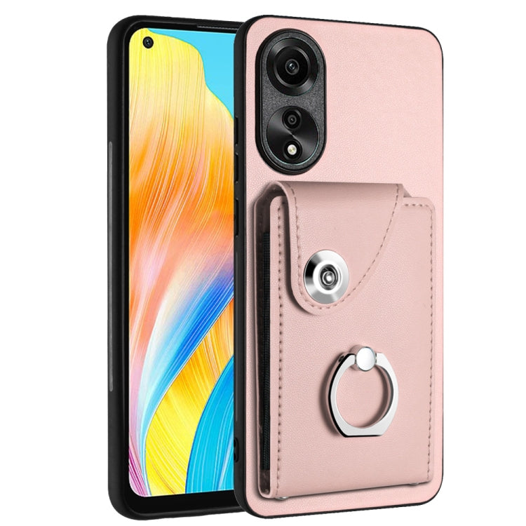 Organ Card Bag Ring Holder PU Phone Case, For OPPO Reno10/Reno10 Pro 5G Global, For OPPO A78 4G Global, For OPPO A17 Global, For OPPO A79 5G Global