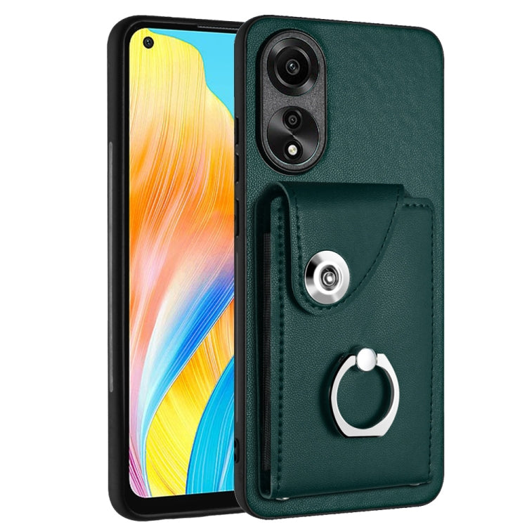 Organ Card Bag Ring Holder PU Phone Case, For OPPO Reno10/Reno10 Pro 5G Global, For OPPO A78 4G Global, For OPPO A17 Global, For OPPO A79 5G Global
