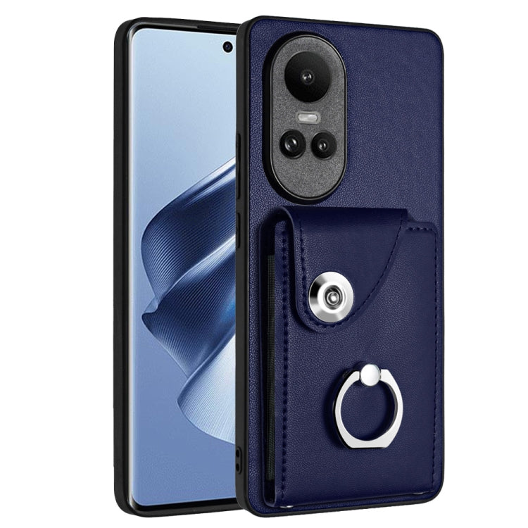 Organ Card Bag Ring Holder PU Phone Case, For OPPO Reno10/Reno10 Pro 5G Global, For OPPO A78 4G Global, For OPPO A17 Global, For OPPO A79 5G Global