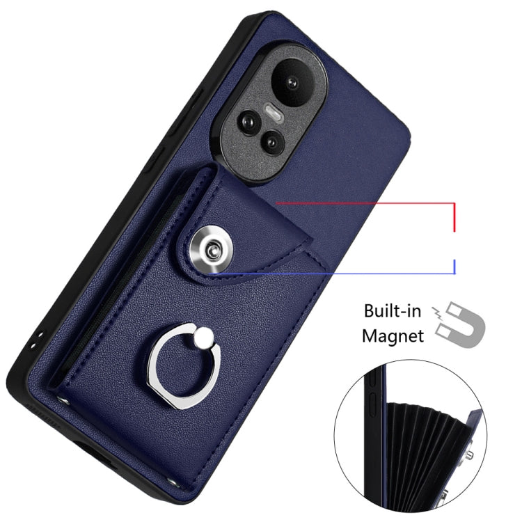Organ Card Bag Ring Holder PU Phone Case, For OPPO Reno10/Reno10 Pro 5G Global, For OPPO A78 4G Global, For OPPO A17 Global, For OPPO A79 5G Global