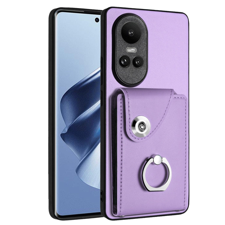 Organ Card Bag Ring Holder PU Phone Case, For OPPO Reno10/Reno10 Pro 5G Global, For OPPO A78 4G Global, For OPPO A17 Global, For OPPO A79 5G Global
