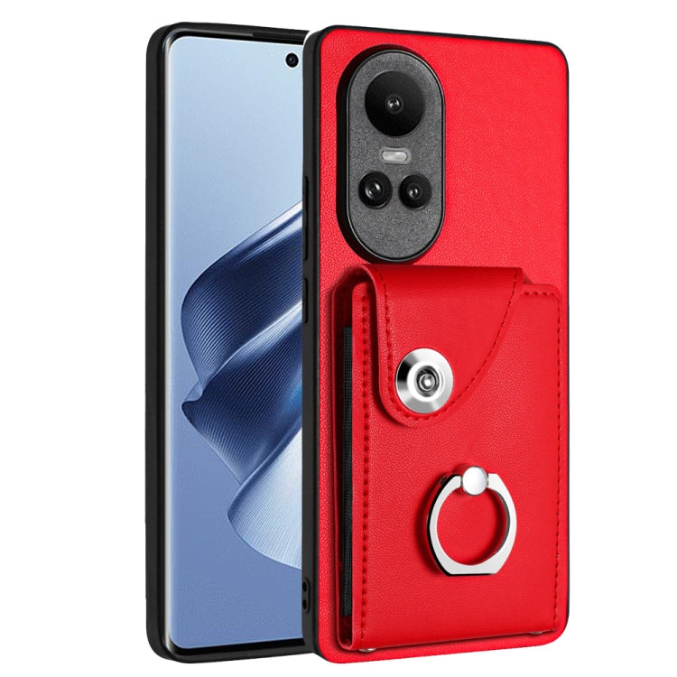 Organ Card Bag Ring Holder PU Phone Case, For OPPO Reno10/Reno10 Pro 5G Global, For OPPO A78 4G Global, For OPPO A17 Global, For OPPO A79 5G Global