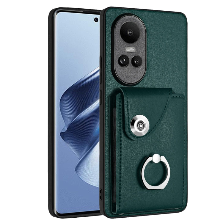 Organ Card Bag Ring Holder PU Phone Case, For OPPO Reno10/Reno10 Pro 5G Global, For OPPO A78 4G Global, For OPPO A17 Global, For OPPO A79 5G Global