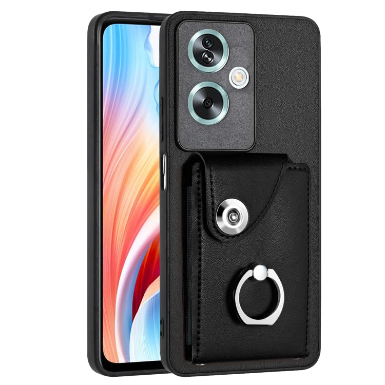 Organ Card Bag Ring Holder PU Phone Case, For OPPO Reno10/Reno10 Pro 5G Global, For OPPO A78 4G Global, For OPPO A17 Global, For OPPO A79 5G Global