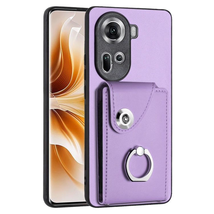 Organ Card Bag Ring Holder PU Phone Case, For OPPO A3 Pro 5G, For OPPO Reno11 F Thai Version, For OPPO F25 Pro 5G India, For OPPO Reno11 Global, For OPPO Reno11 Pro Global, For OPPO A58/A58x/A78 5G/A1x/A2x, For OPPO A38 4G / A18 4G Global              ...