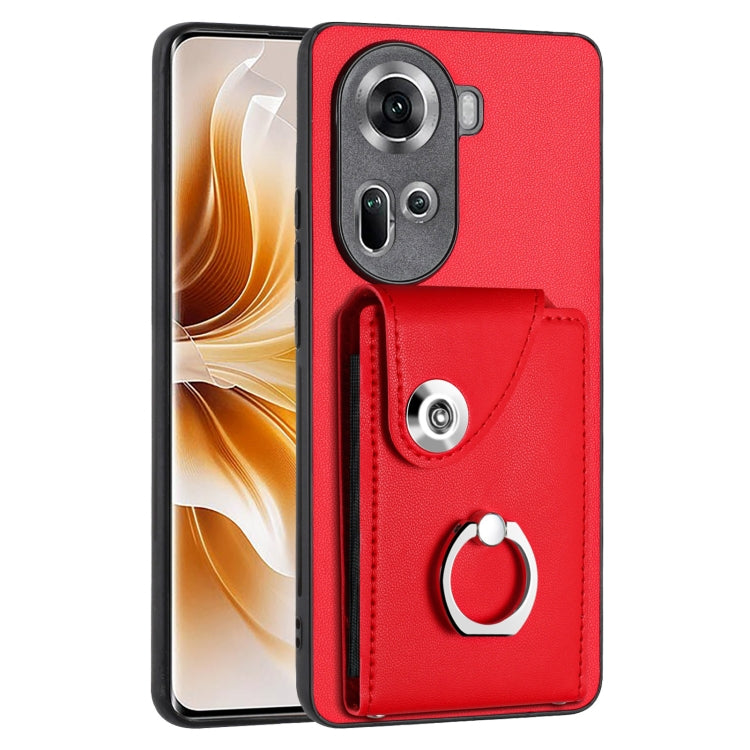 Organ Card Bag Ring Holder PU Phone Case, For OPPO A3 Pro 5G, For OPPO Reno11 F Thai Version, For OPPO F25 Pro 5G India, For OPPO Reno11 Global, For OPPO Reno11 Pro Global, For OPPO A58/A58x/A78 5G/A1x/A2x, For OPPO A38 4G / A18 4G Global              ...
