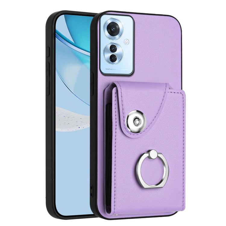 Organ Card Bag Ring Holder PU Phone Case, For OPPO A3 Pro 5G, For OPPO Reno11 F Thai Version, For OPPO F25 Pro 5G India, For OPPO Reno11 Global, For OPPO Reno11 Pro Global, For OPPO A58/A58x/A78 5G/A1x/A2x, For OPPO A38 4G / A18 4G Global              ...