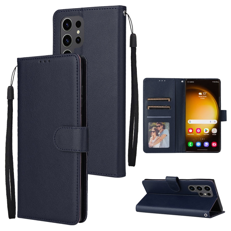 3-Card Slots Multifunctional Leather Phone Case, For Samsung Galaxy S24 Ultra 5G, For Samsung Galaxy S24+ 5G, For Samsung Galaxy S24 5G, For Samsung Galaxy A05s, For Samsung Galaxy A04e