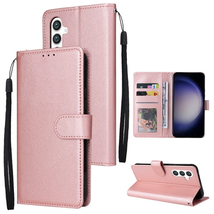 3-Card Slots Multifunctional Leather Phone Case, For Samsung Galaxy S24 Ultra 5G, For Samsung Galaxy S24+ 5G, For Samsung Galaxy S24 5G, For Samsung Galaxy A05s, For Samsung Galaxy A04e