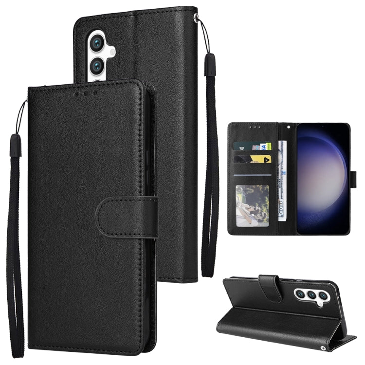 3-Card Slots Multifunctional Leather Phone Case, For Samsung Galaxy S24 Ultra 5G, For Samsung Galaxy S24+ 5G, For Samsung Galaxy S24 5G, For Samsung Galaxy A05s, For Samsung Galaxy A04e