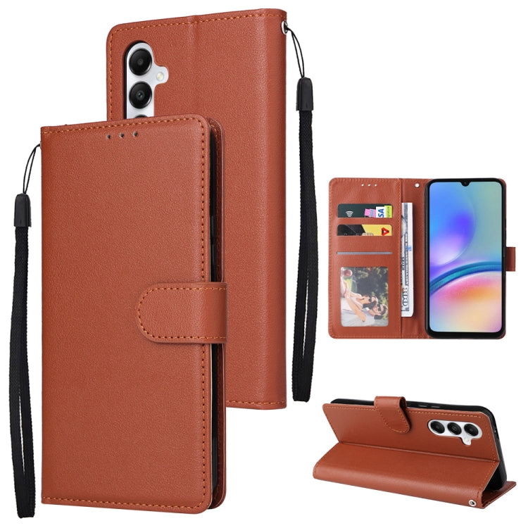 3-Card Slots Multifunctional Leather Phone Case, For Samsung Galaxy S24 Ultra 5G, For Samsung Galaxy S24+ 5G, For Samsung Galaxy S24 5G, For Samsung Galaxy A05s, For Samsung Galaxy A04e