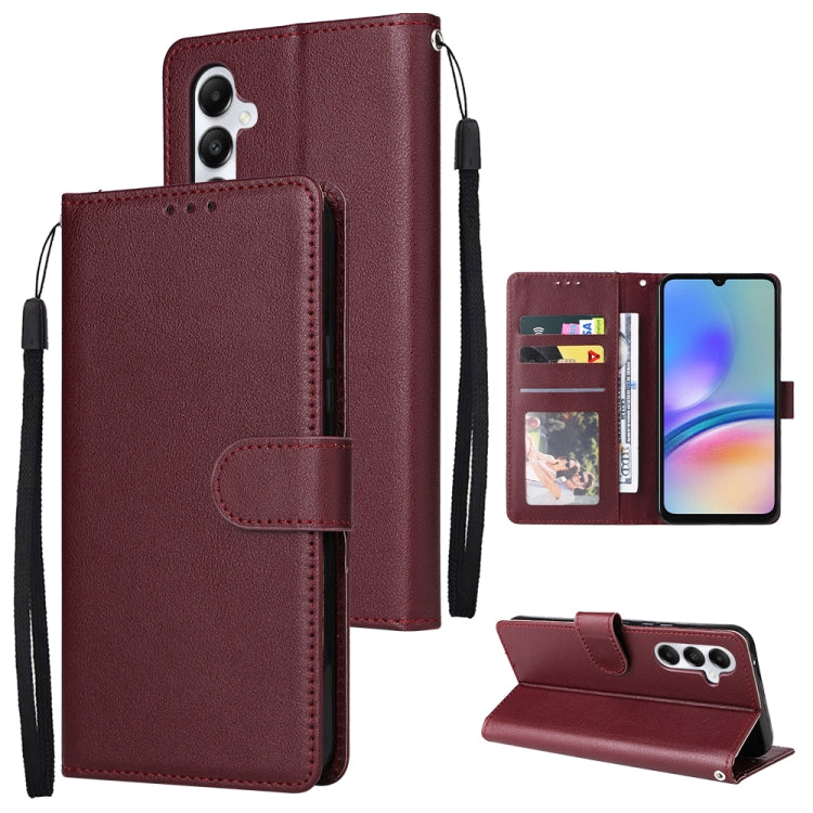 3-Card Slots Multifunctional Leather Phone Case, For Samsung Galaxy S24 Ultra 5G, For Samsung Galaxy S24+ 5G, For Samsung Galaxy S24 5G, For Samsung Galaxy A05s, For Samsung Galaxy A04e