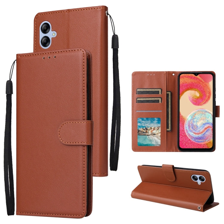 3-Card Slots Multifunctional Leather Phone Case, For Samsung Galaxy S24 Ultra 5G, For Samsung Galaxy S24+ 5G, For Samsung Galaxy S24 5G, For Samsung Galaxy A05s, For Samsung Galaxy A04e