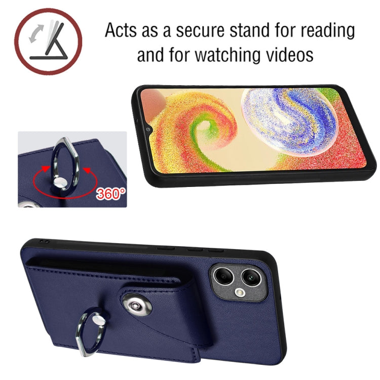 Organ Card Bag Ring Holder PU Phone Case, For Samsung Galaxy A04 4G, For Samsung Galaxy A13 5G / A04s, For Samsung Galaxy S20 FE, For Samsung Galaxy A23 165.4mm, For Samsung Galaxy A53 5G, For Samsung Galaxy A33 5G, For Samsung Galaxy A13 4G           ...