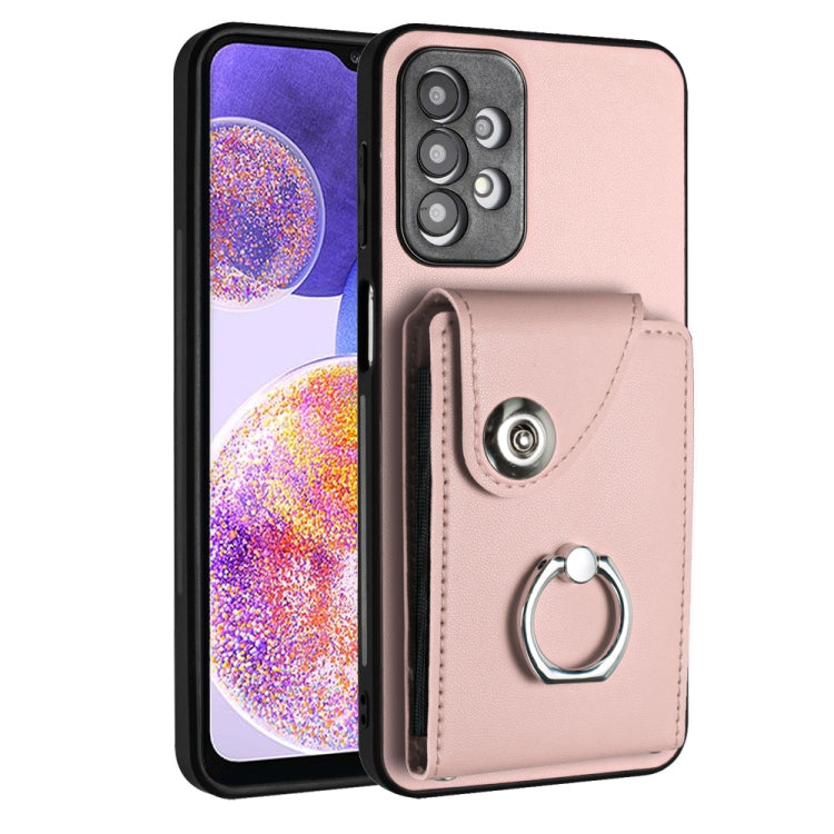 Organ Card Bag Ring Holder PU Phone Case, For Samsung Galaxy A04 4G, For Samsung Galaxy A13 5G / A04s, For Samsung Galaxy S20 FE, For Samsung Galaxy A23 165.4mm, For Samsung Galaxy A53 5G, For Samsung Galaxy A33 5G, For Samsung Galaxy A13 4G           ...