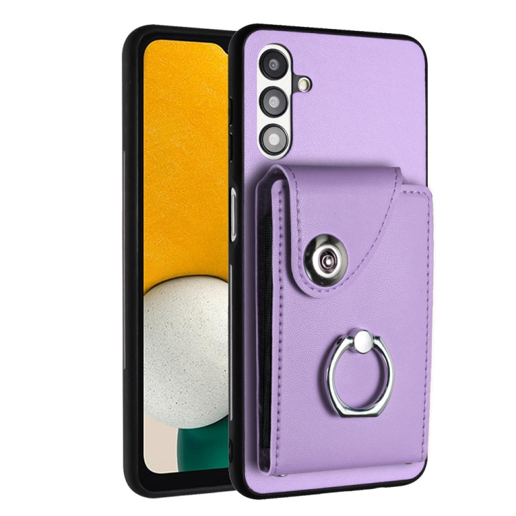 Organ Card Bag Ring Holder PU Phone Case, For Samsung Galaxy A04 4G, For Samsung Galaxy A13 5G / A04s, For Samsung Galaxy S20 FE, For Samsung Galaxy A23 165.4mm, For Samsung Galaxy A53 5G, For Samsung Galaxy A33 5G, For Samsung Galaxy A13 4G           ...