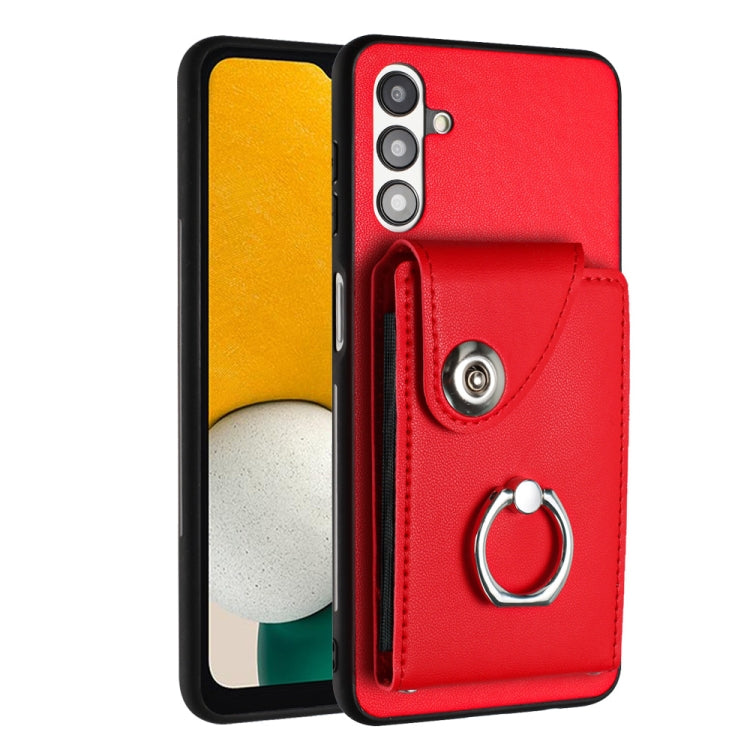 Organ Card Bag Ring Holder PU Phone Case, For Samsung Galaxy A04 4G, For Samsung Galaxy A13 5G / A04s, For Samsung Galaxy S20 FE, For Samsung Galaxy A23 165.4mm, For Samsung Galaxy A53 5G, For Samsung Galaxy A33 5G, For Samsung Galaxy A13 4G           ...