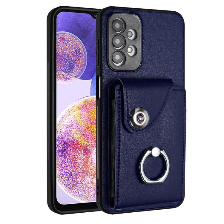 Organ Card Bag Ring Holder PU Phone Case, For Samsung Galaxy A04 4G, For Samsung Galaxy A13 5G / A04s, For Samsung Galaxy S20 FE, For Samsung Galaxy A23 165.4mm, For Samsung Galaxy A53 5G, For Samsung Galaxy A33 5G, For Samsung Galaxy A13 4G           ...