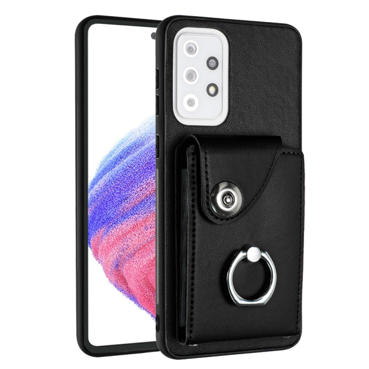 Organ Card Bag Ring Holder PU Phone Case, For Samsung Galaxy A04 4G, For Samsung Galaxy A13 5G / A04s, For Samsung Galaxy S20 FE, For Samsung Galaxy A23 165.4mm, For Samsung Galaxy A53 5G, For Samsung Galaxy A33 5G, For Samsung Galaxy A13 4G           ...