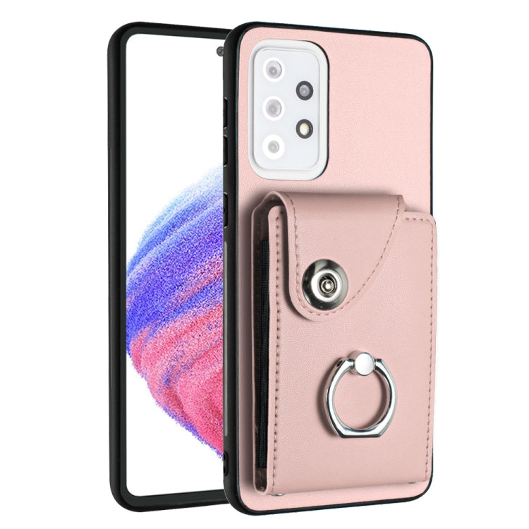 Organ Card Bag Ring Holder PU Phone Case, For Samsung Galaxy A04 4G, For Samsung Galaxy A13 5G / A04s, For Samsung Galaxy S20 FE, For Samsung Galaxy A23 165.4mm, For Samsung Galaxy A53 5G, For Samsung Galaxy A33 5G, For Samsung Galaxy A13 4G           ...